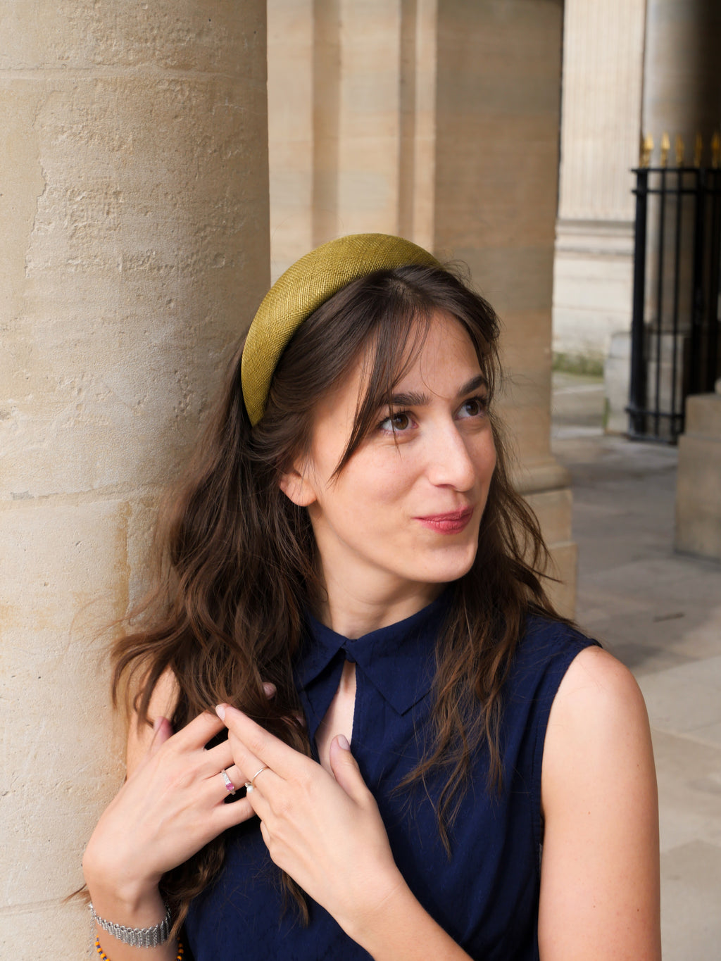 Le Signature Sinamay Vert Olive - Taille M