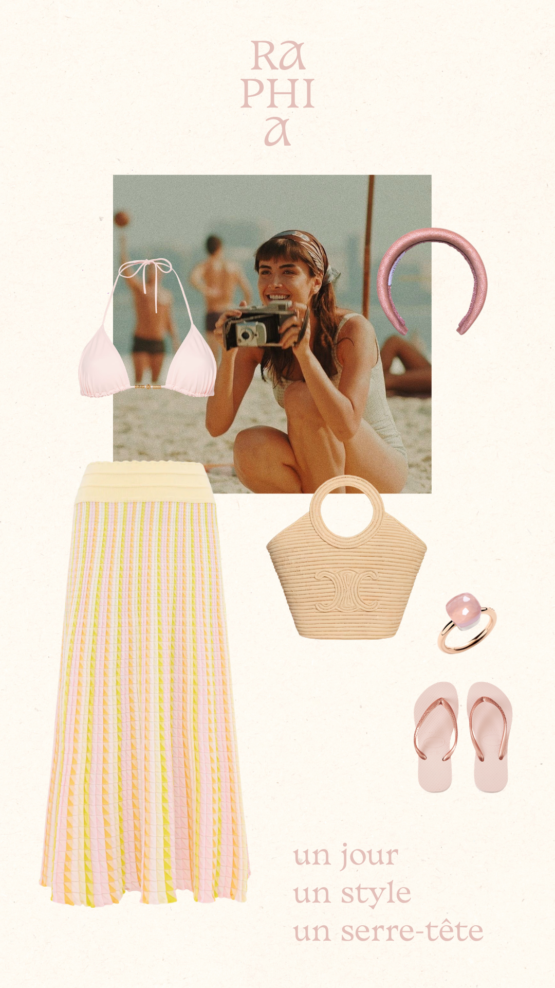 look plage avec serre-tête élégant