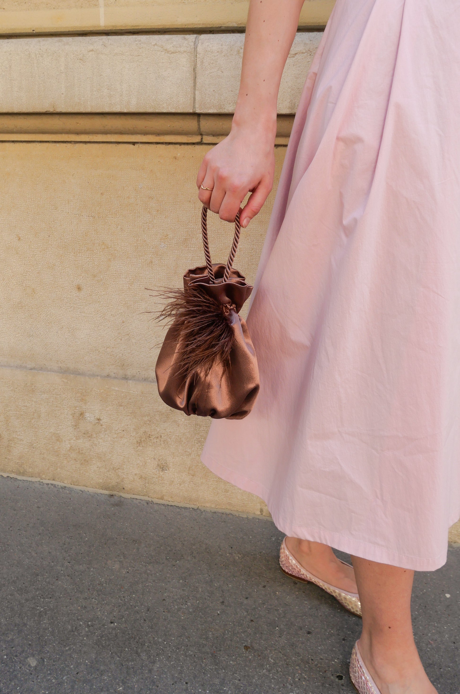mini sac mariage personnalisable en crepe satin raphia paris