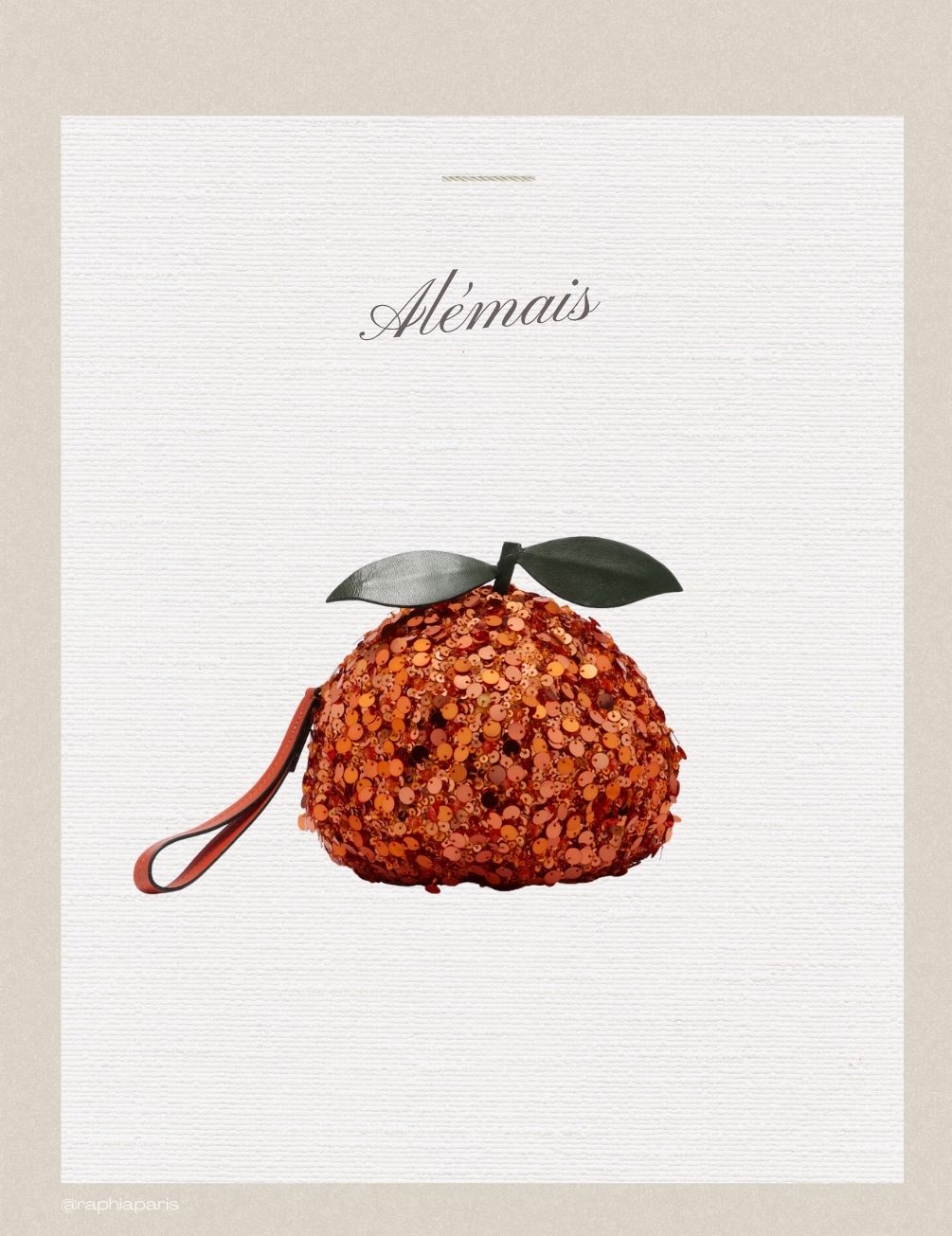 Petit sac paillette orange soirée