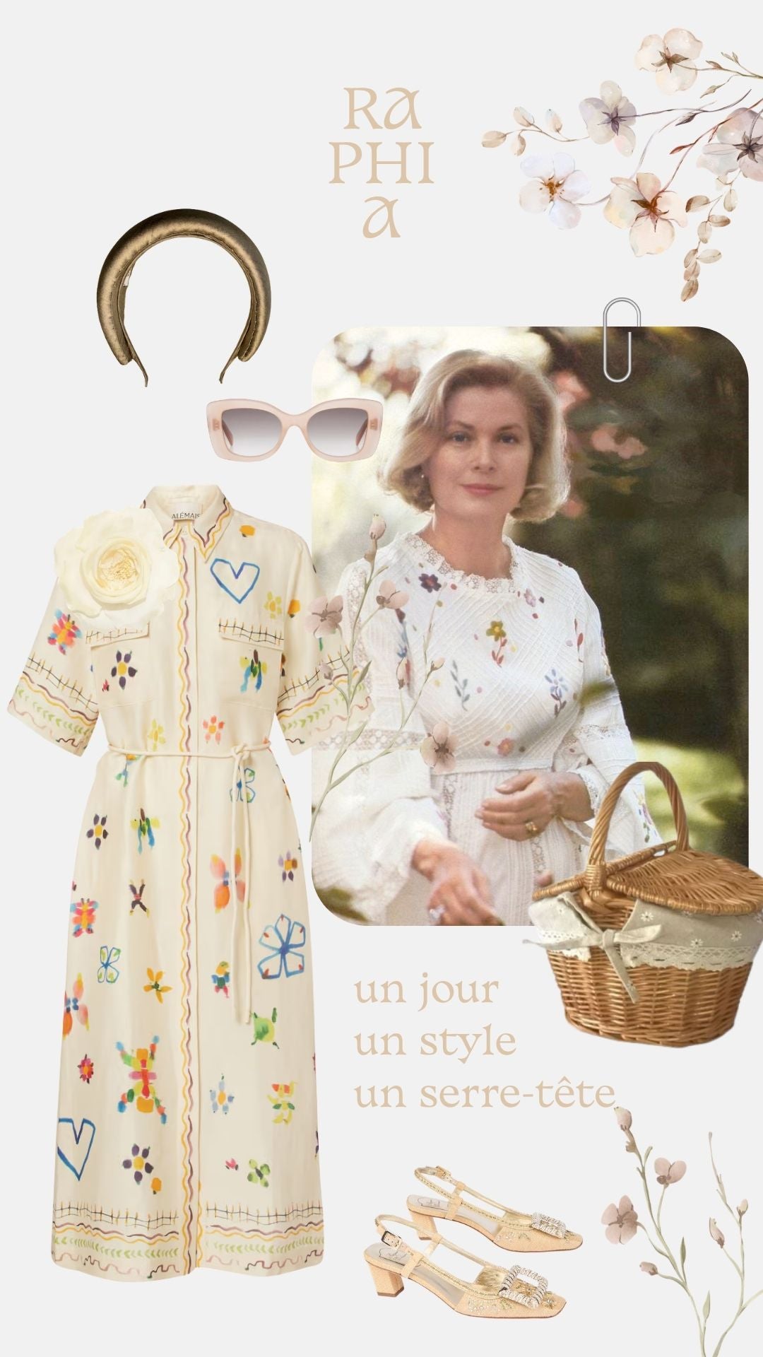 Tenue garden party avec serre-tête